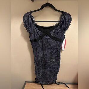 🖤🥀 Dark Gothic Floral Dress